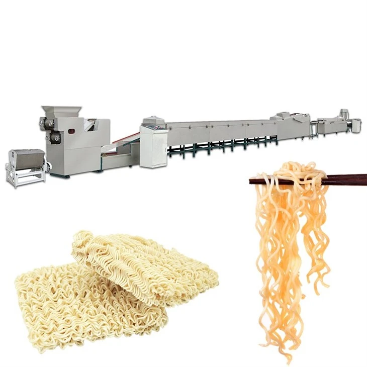 Yangi material zanglamaydigan po'latdan yasalgan mini ishlab chiqarish liniyasi Instant noodle qilish mashinasi